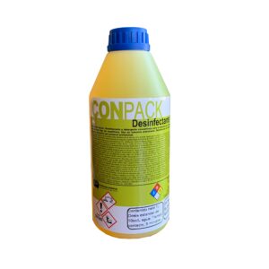 Conpack Desinfectante Plus Caja 6x1 Lt Detergente y Desinfectante Altamente Concentrado Base Amonio Cuaternario 4ta Generación Código 1026606 / Marca Proquimia