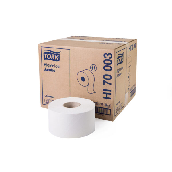 Tork Universal Higienico Jumbo Hoja Simple 12x300 Metros Código HI70003 / Marca Tork