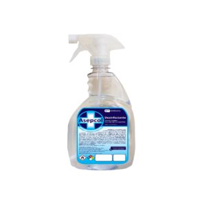 Asepcol Desinfectante Base Alcohol + Amonio Cuaternario Superficies Caja 10x1 Lt Con Gatillos Código 8503303CL / Marca Proquimia