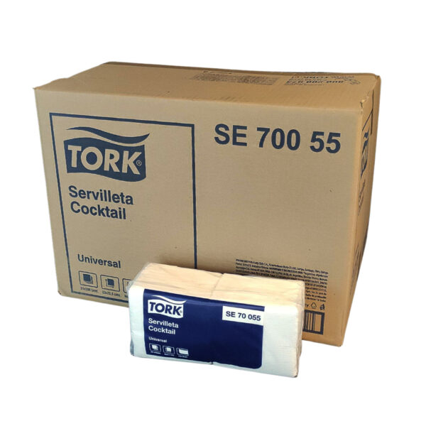 Tork Universal Servilleta Cocktail Hoja Simple 24x200 HJ 22cmx23,5cm Código SE70055 / Marca Tork