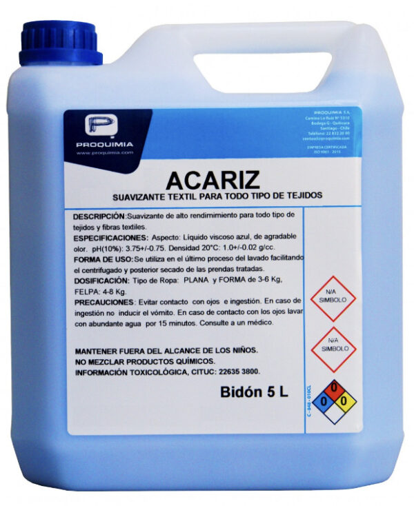 Acariz Aditivo Base Para Potenciamiento Alcalino 2x5L Código 8503003CL / Marca Proquimia