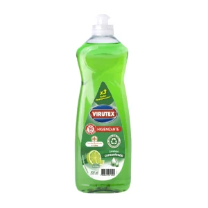 Virutex Lavaloza Higienizante 500 ml con nanopartículas de cobre para limpieza profunda de vajilla